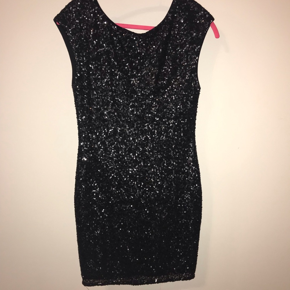 NWT Mini Black Sequined Dress